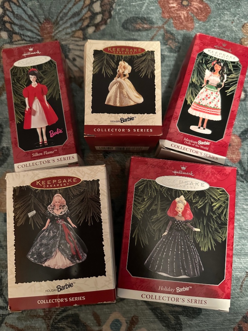 7 Hallmark Keepsake Barbie Collector's Series Ornaments CHRISTMAS Holidays